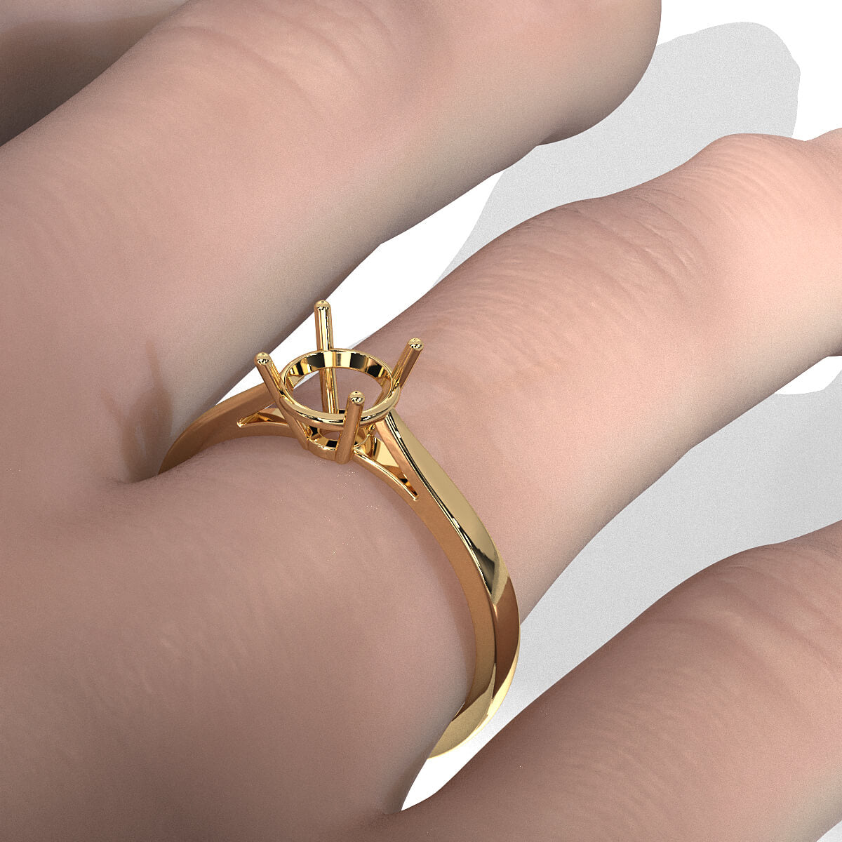 4g Four Prong Setting Solitaire Semi Mount Engagement Ring